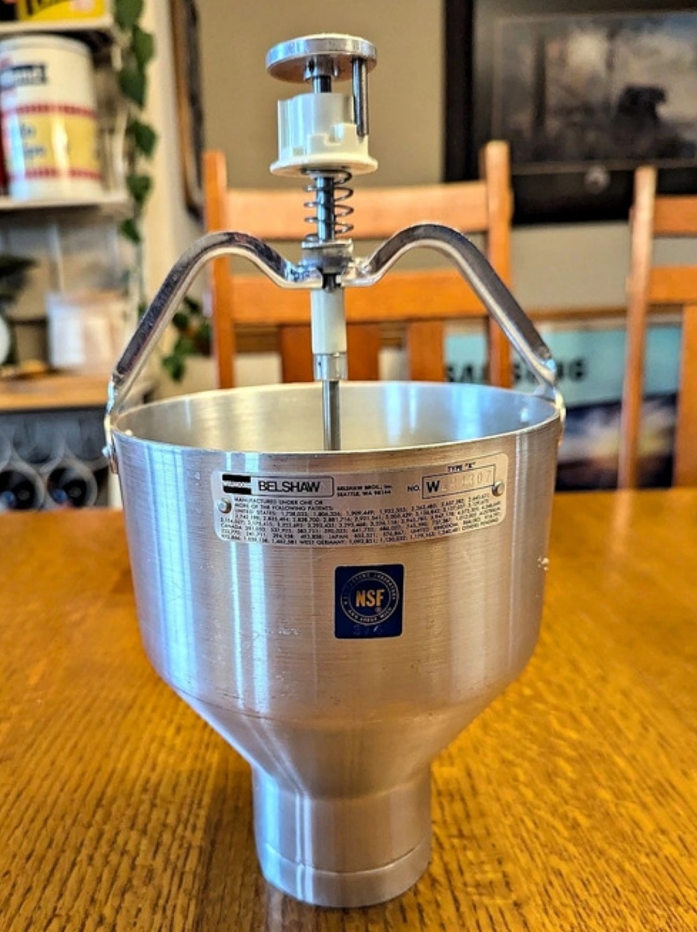 Belshaw Type K Pancake Dispenser Hopper w/ Plunger Assembly NSF